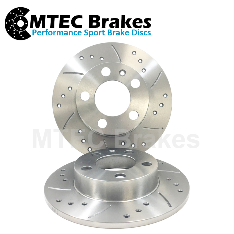 BMW E34 524TD 89-91 Rear Brake Discs Solid Drilled - Picture 1 of 1